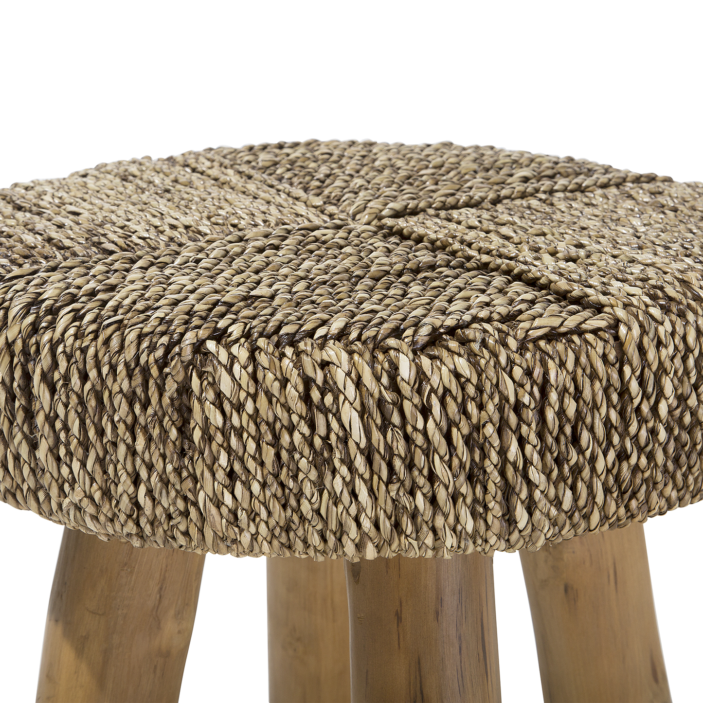 Beistelltisch Teakholz hellbraun ⌀ 44 cm KELSEY