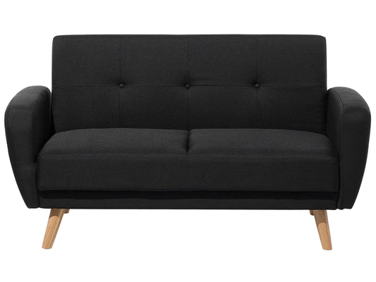 2-Sitzer Schlafsofa schwarz verstellbar FLORLI