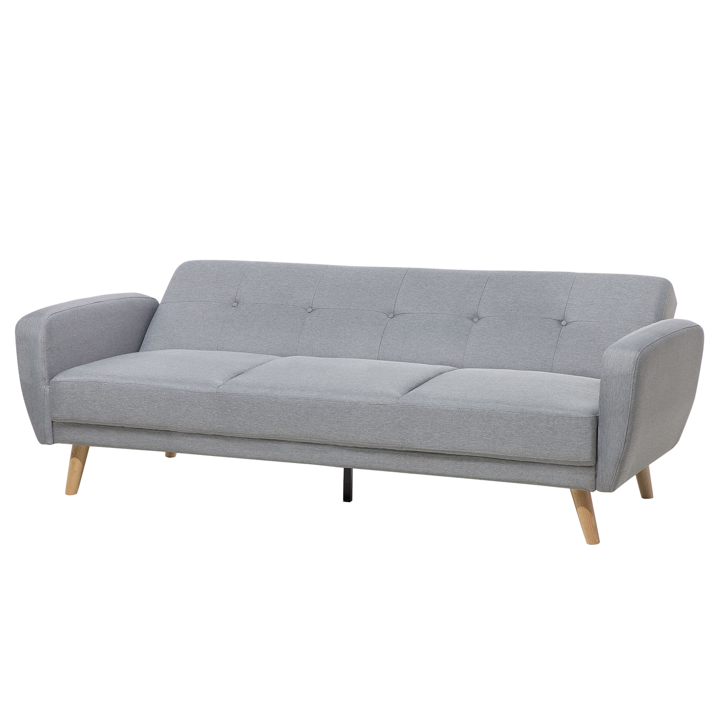 3-Sitzer Schlafsofa hellgrau verstellbar FLORLI