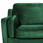 3-Sitzer Sofa Samtstoff grün LOKKA