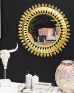 Wandspiegel VOREY 60 cm 60 cm Metall Gold