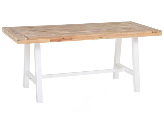 Gartentisch SCANIA 170 cm 80 cm Akazienholz Weiss