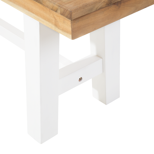 Gartenbank SCANIA 140 cm Akazienholz Weiss