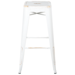 Barhocker 2er Set Metall Weiss CABRILLO