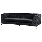 3-Sitzer Sofa Samtstoff schwarz SOTRA