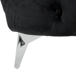 3-Sitzer Sofa Samtstoff schwarz SOTRA