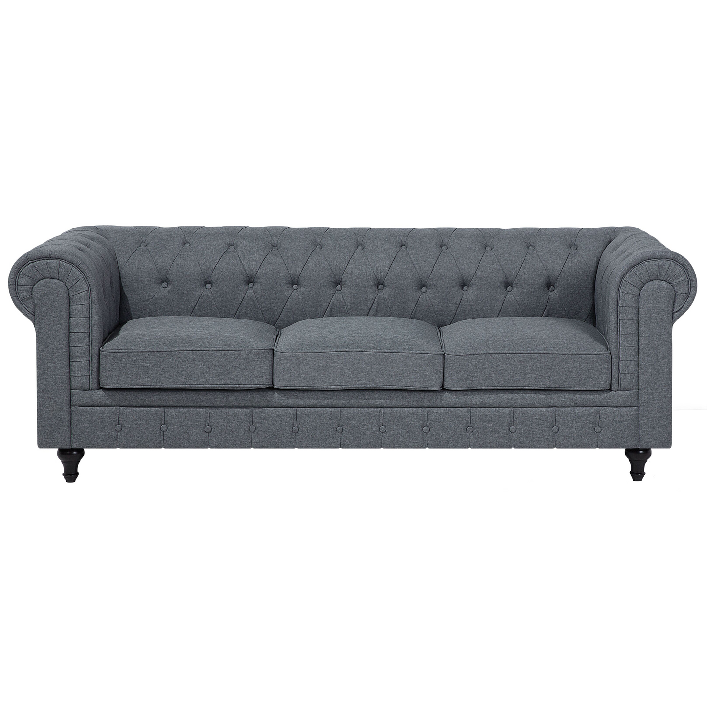 Ecksofa hellgrau rechtsseitig CHESTERFIELD