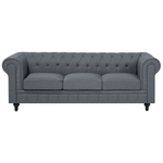 Ecksofa hellgrau rechtsseitig CHESTERFIELD