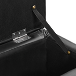Aufbewahrungshocker MICHIGAN Kunstleder 72 cm 42 cm Schwarz