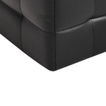 Aufbewahrungshocker MICHIGAN Kunstleder 72 cm 42 cm Schwarz