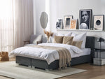 Boxspringbett Stoff ADMIRAL 180 x 200 cm Dunkelgrau