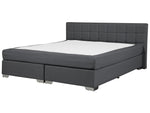 Boxspringbett Stoff ADMIRAL 180 x 200 cm Dunkelgrau