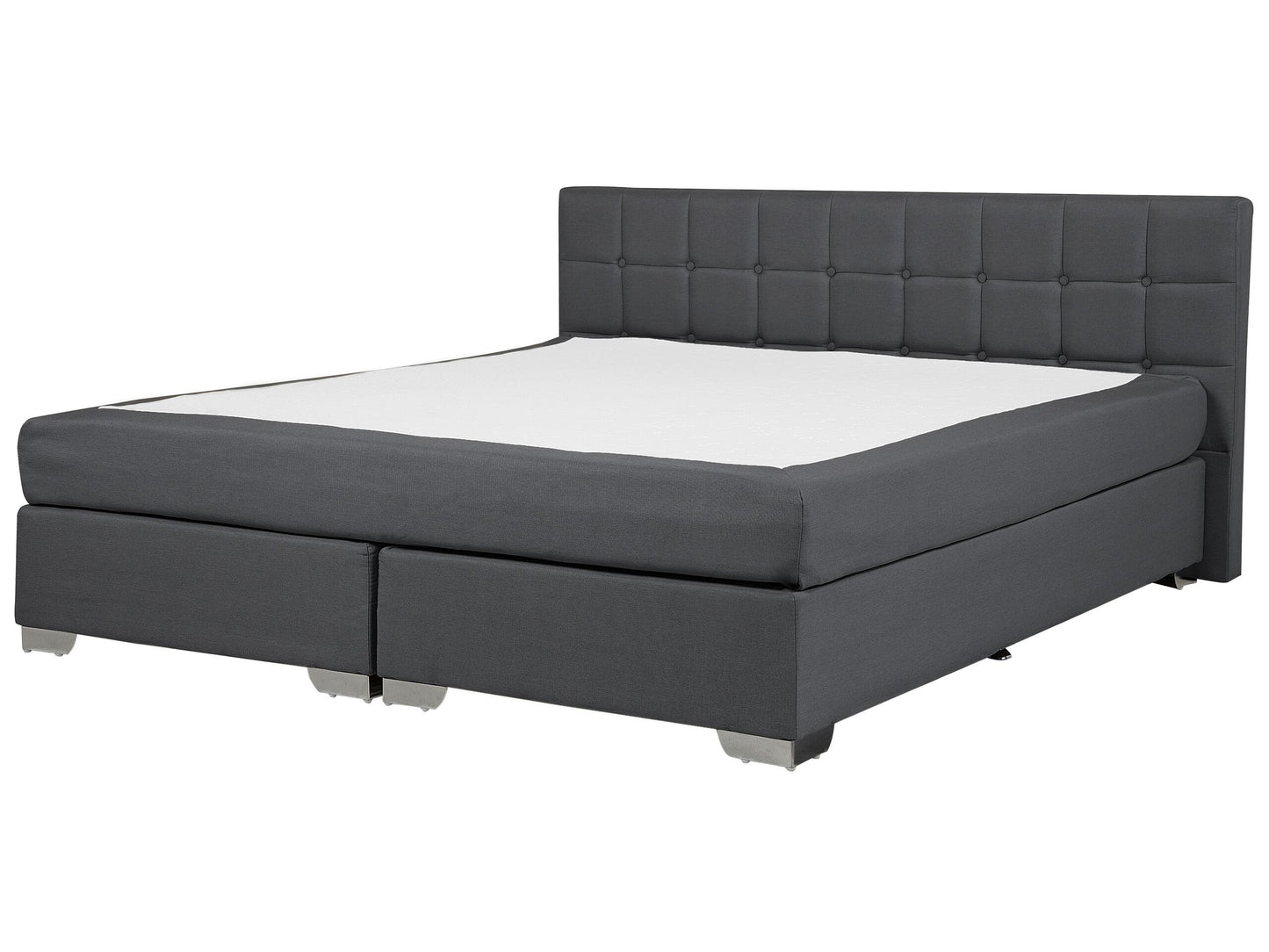 Boxspringbett Stoff ADMIRAL 180 x 200 cm Dunkelgrau