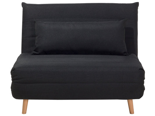 1-Sitzer Schlafsofa schwarz / hellbraun SETTEN