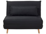 1-Sitzer Schlafsofa schwarz / hellbraun SETTEN