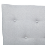 Bett mit Lattenrost Stoff SAVERNE 160 x 200 cm Hellgrau