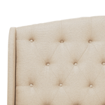 Bett mit Lattenrost Stoff BORDEAUX 160 x 200 cm Beige