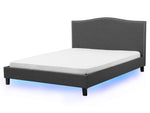 Bett mit Lattenrost Stoff MONTPELLIER 160 x 200 cm LED Bunt