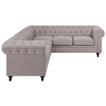 Ecksofa Polsterbezug beige linksseitig CHESTERFIELD