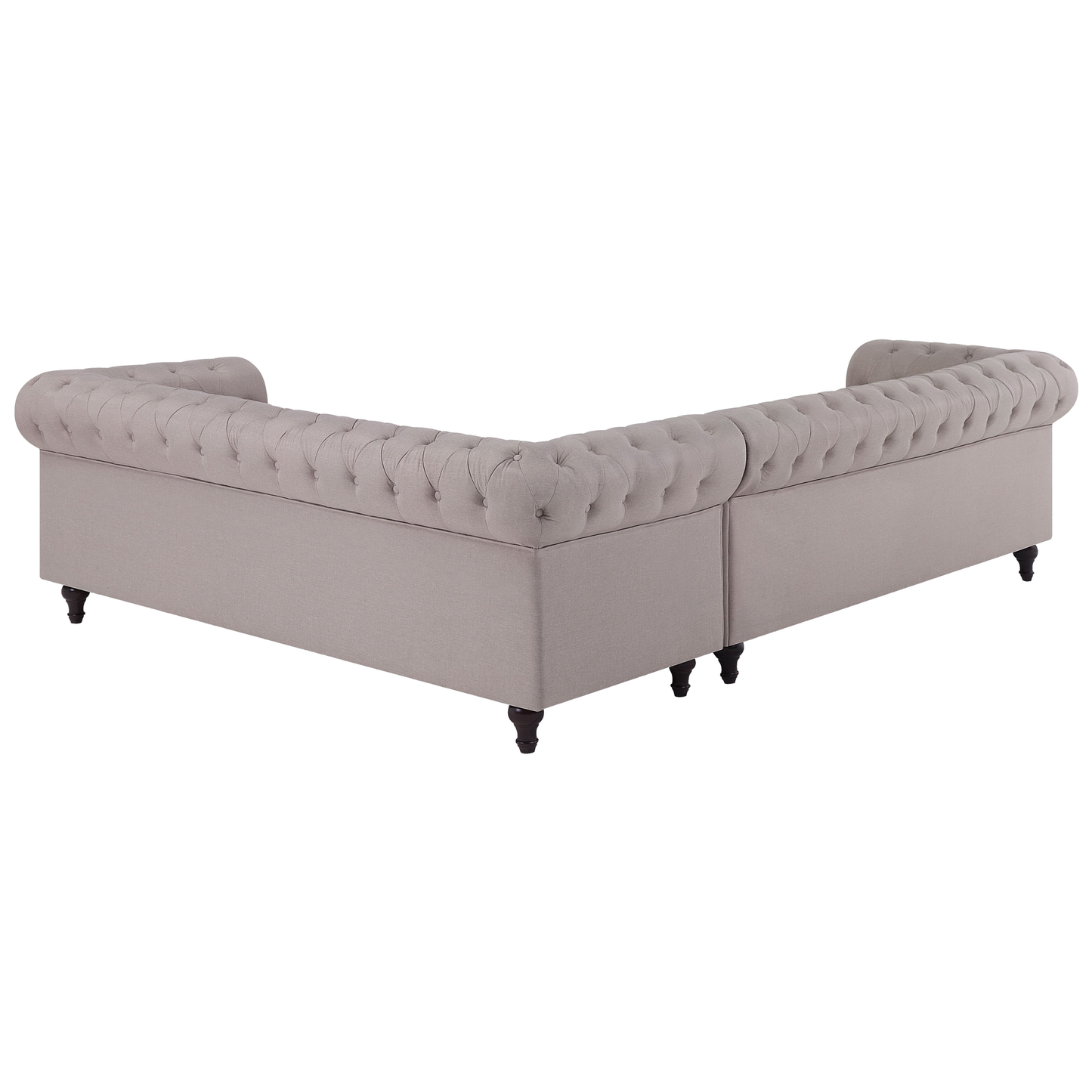 Ecksofa Polsterbezug beige linksseitig CHESTERFIELD