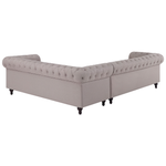 Ecksofa Polsterbezug beige linksseitig CHESTERFIELD