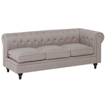 Ecksofa Polsterbezug beige linksseitig CHESTERFIELD