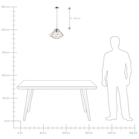 Hängelampe GUAM Metall Kupfer