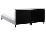 Bett mit Lattenrost Stoff FITOU 160 x 200 cm Hellgrau
