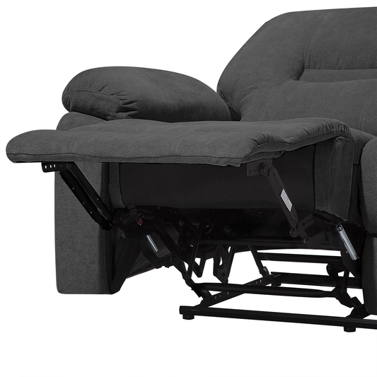 3-Sitzer Sofa Polsterbezug dunkelgrau verstellbar BERGEN