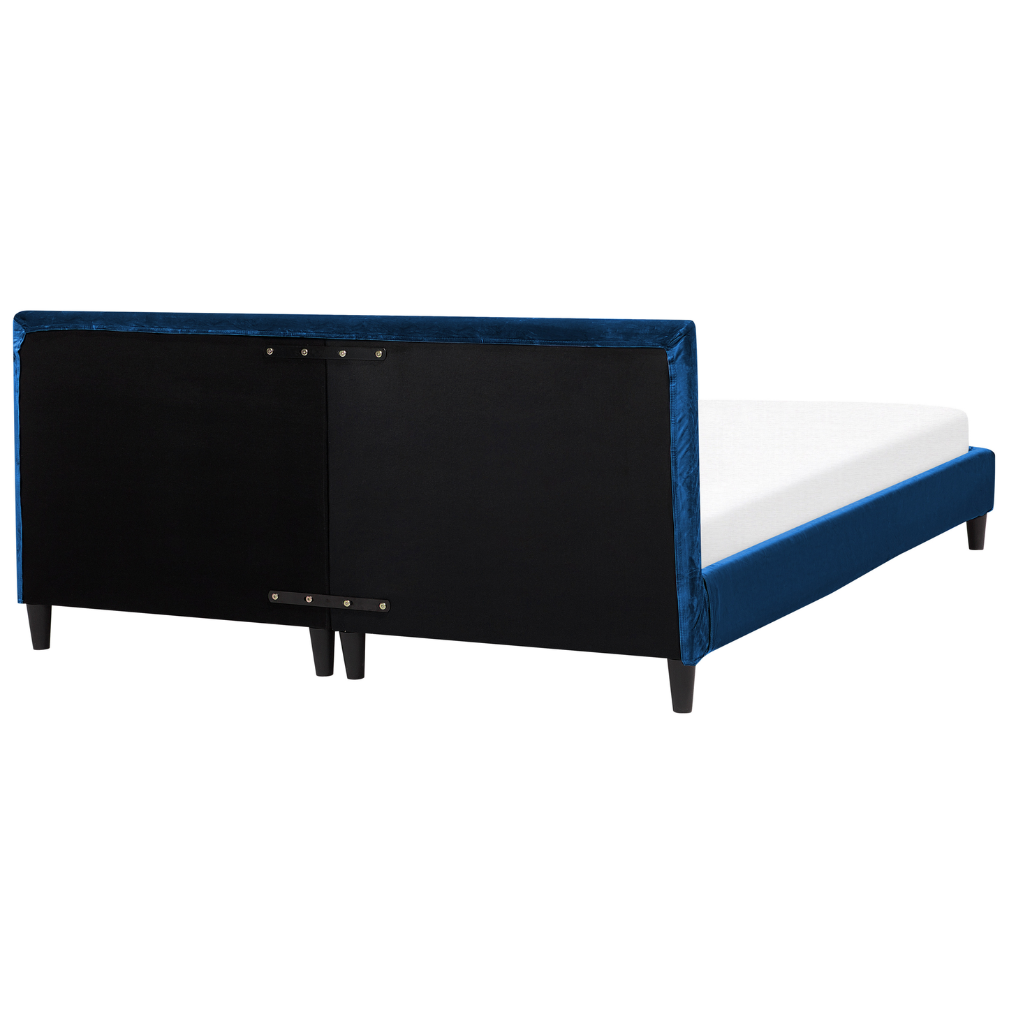 Bett mit Lattenrost Samtstoff FITOU 180 x 200 cm Dunkelblau