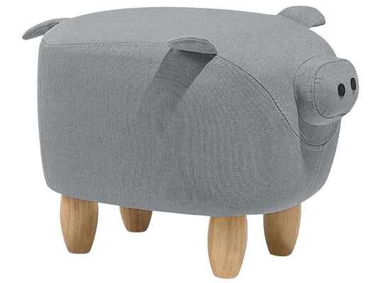 Tierhocker hellgrau Schweinchenform PIGGY