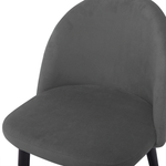 Esszimmerstuhl 2er Set VISALIA Samtstoff Grau