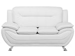 2-Sitzer Sofa Kunstleder weiss LEIRA