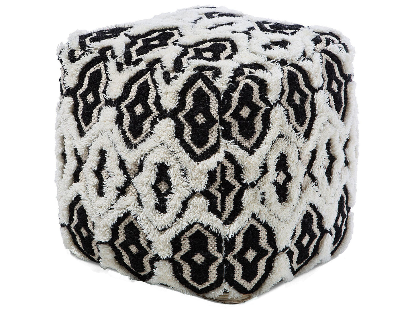 Pouf schwarz-weiss 45 x 45 cm ORAI