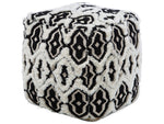 Pouf schwarz-weiss 45 x 45 cm ORAI