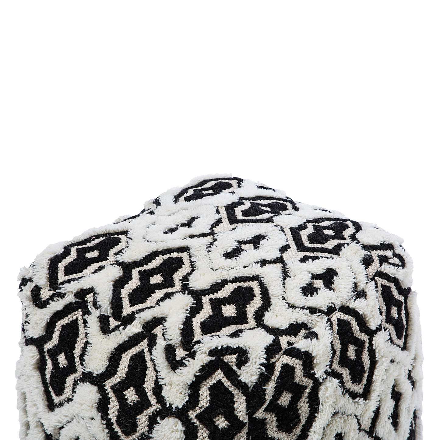 Pouf schwarz-weiss 45 x 45 cm ORAI