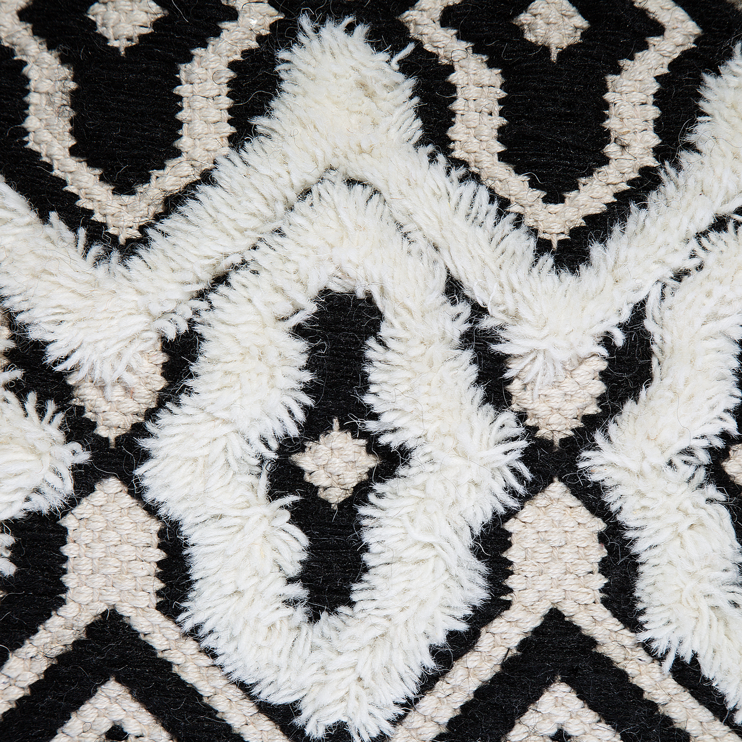 Pouf schwarz-weiss 45 x 45 cm ORAI