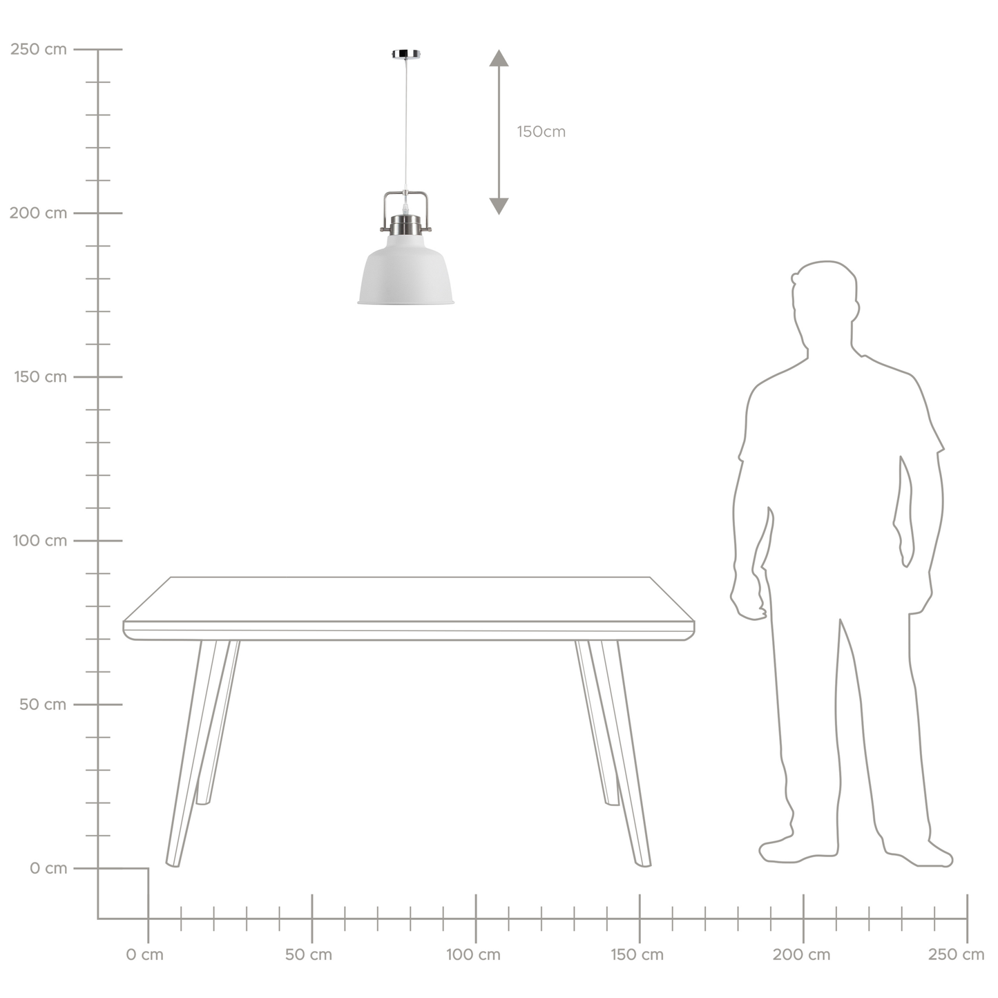 Hängelampe NARMADA Metall Weiss