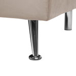 3-Sitzer Schlafsofa beige / silber HASLE II