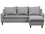 Ecksofa Stoff hellgrau linksseitig ELVENES