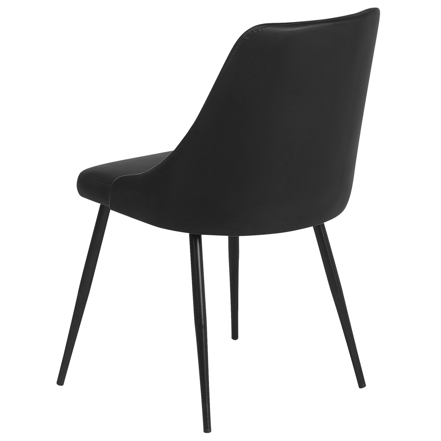 Esszimmerstuhl 2er Set VALERIE Kunstleder Schwarz