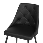 Esszimmerstuhl 2er Set VALERIE Kunstleder Schwarz