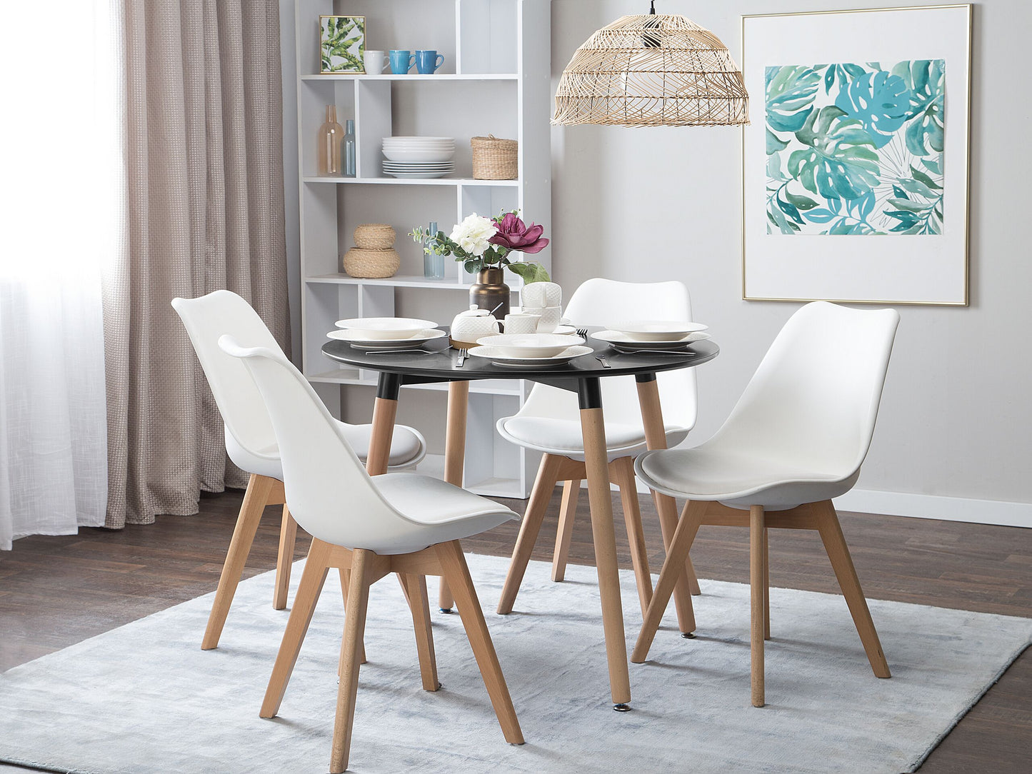 Esstisch BOVIO Schwarz 90 cm 90 cm