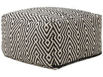 Pouf Baumwolle schwarz-weiss 50 x 50 x 30 cm MUKKI