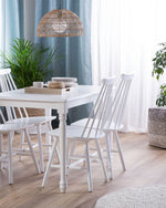Esszimmerstuhl 2er Set BURBANK Holz Weiss
