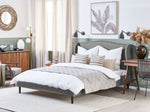 Bett mit Lattenrost Stoff COLMAR 160 x 200 cm Grau
