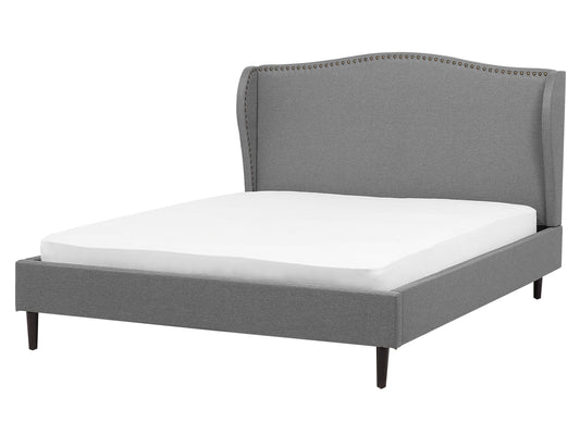 Bett mit Lattenrost Stoff COLMAR 160 x 200 cm Grau
