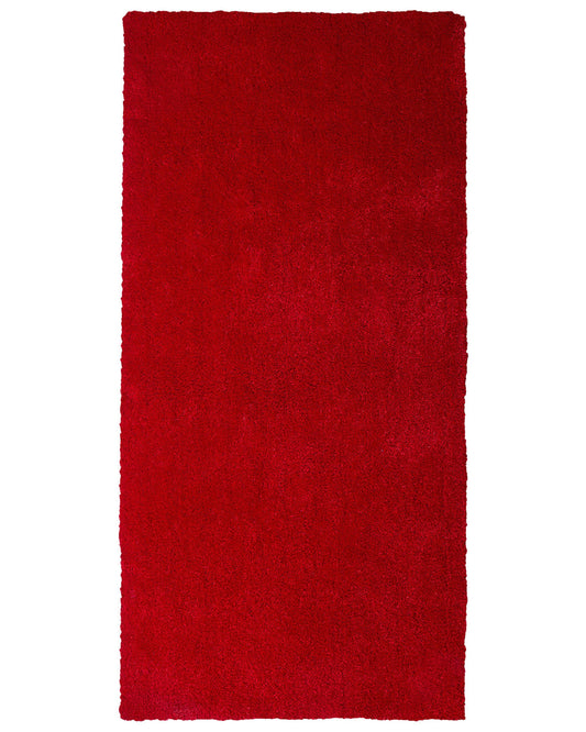 Teppich rot 80 x 150 cm Shaggy DEMRE