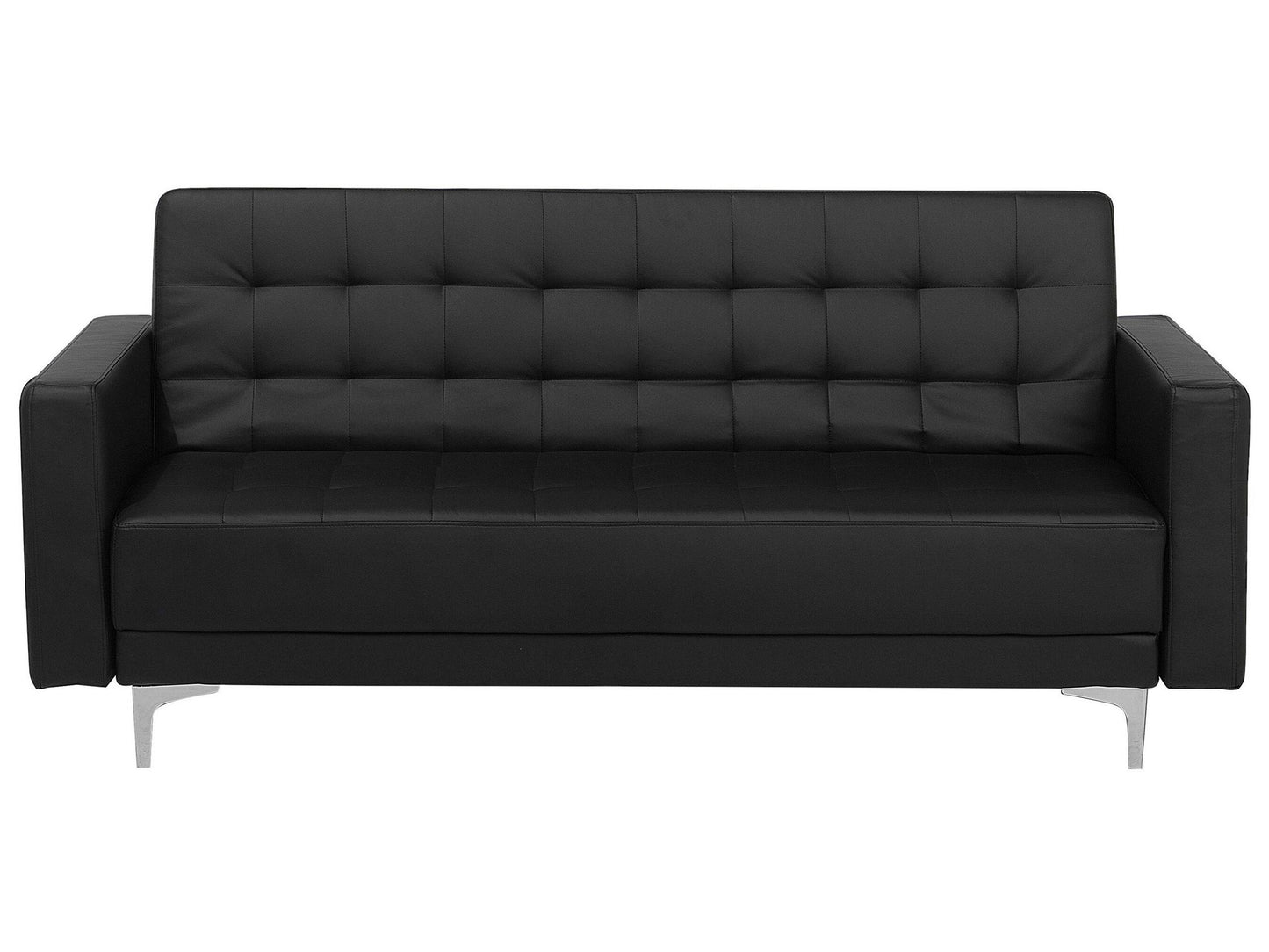 Schlafsofa 3-Sitzer Kunstleder schwarz ABERDEEN