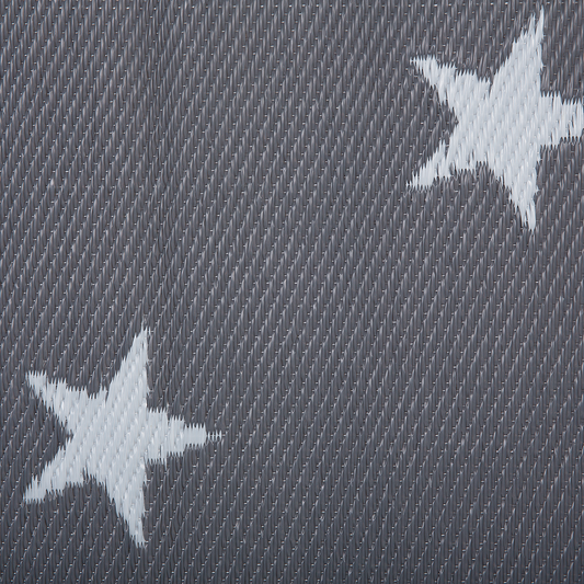 Outdoor Teppich dunkelgrau 120 x 180 cm Sternenmuster zweiseitig Kurzflor LATUR